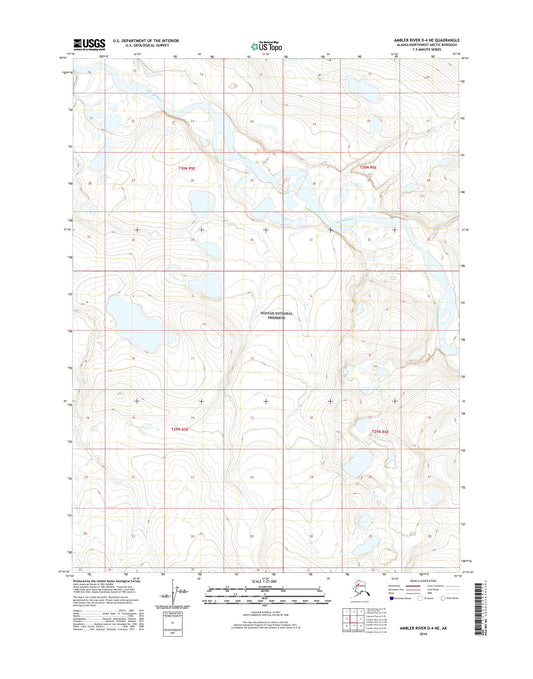 Ambler River D-4 NE Alaska US Topo Map Image