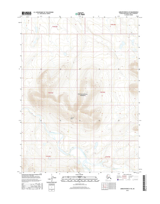 Ambler River D-4 SE Alaska US Topo Map Image