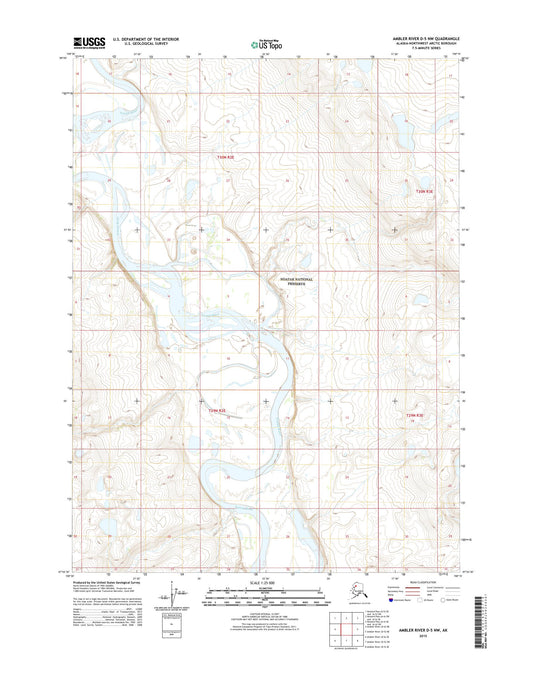 Ambler River D-5 NW Alaska US Topo Map Image