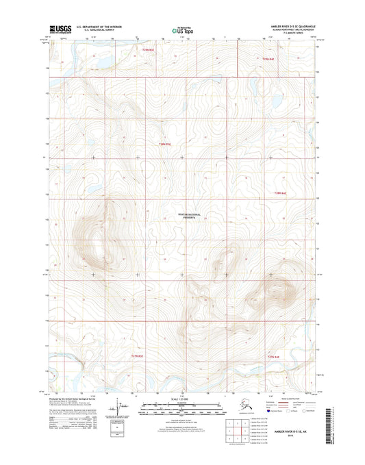 Ambler River D-5 SE Alaska US Topo Map Image