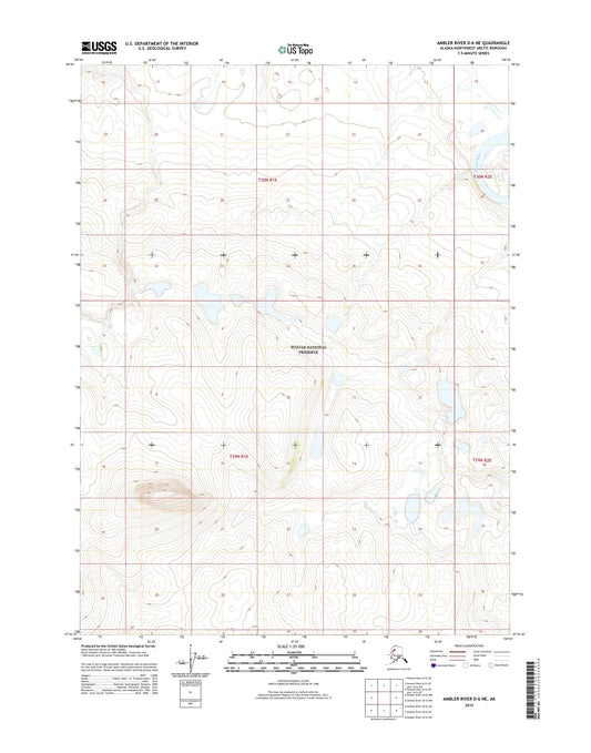 Ambler River D-6 NE Alaska US Topo Map Image
