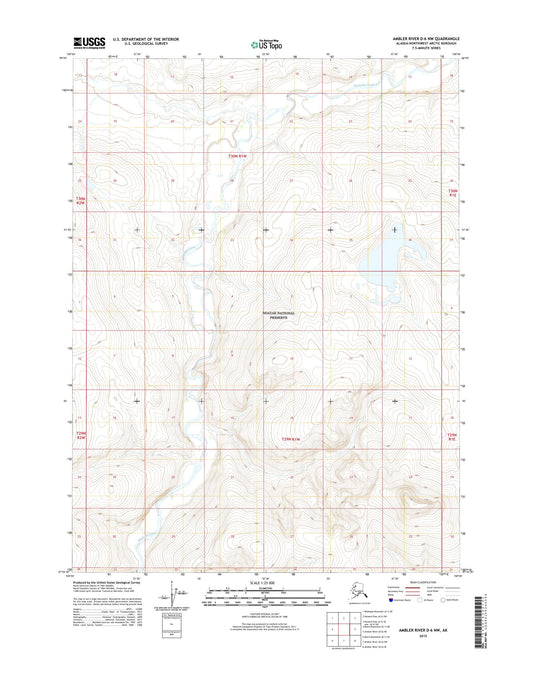 Ambler River D-6 NW Alaska US Topo Map Image