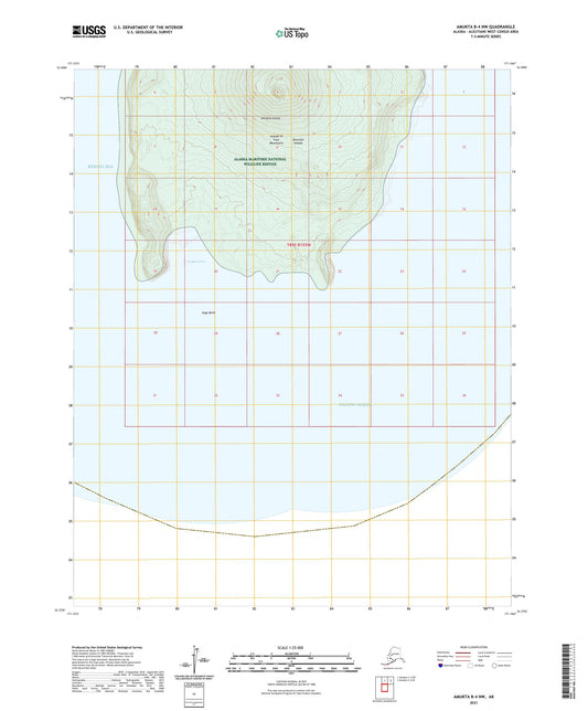 Amukta B-4 NW Alaska US Topo Map Image