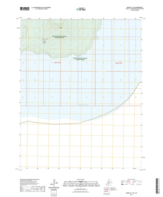 Amukta C-1 NE Alaska US Topo Map Image