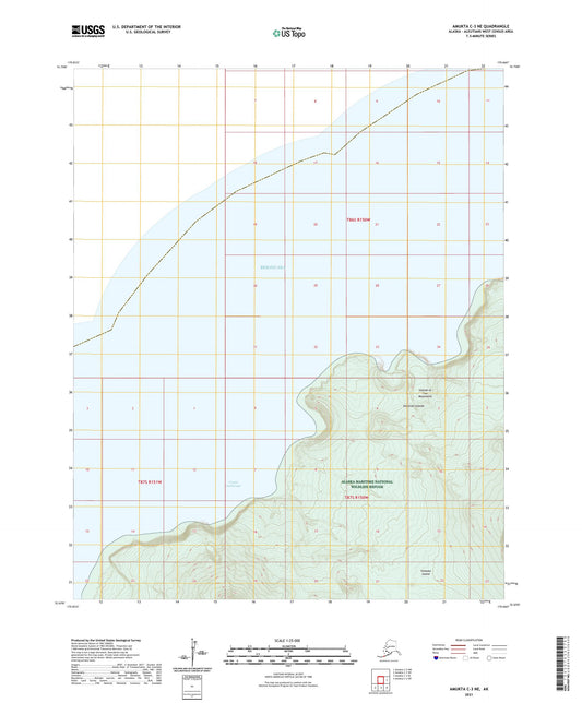 Amukta C-3 NE Alaska US Topo Map Image