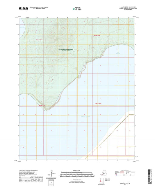 Amukta C-3 SE Alaska US Topo Map Image