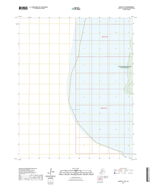 Amukta C-3 SW Alaska US Topo Map Image