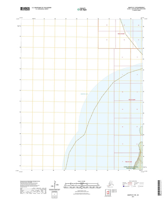 Amukta D-1 SW Alaska US Topo Map Image