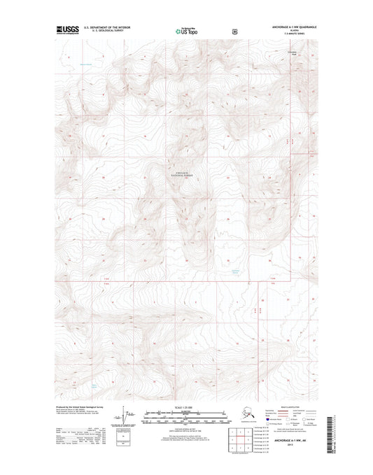 Anchorage A-1 NW Alaska US Topo Map Image