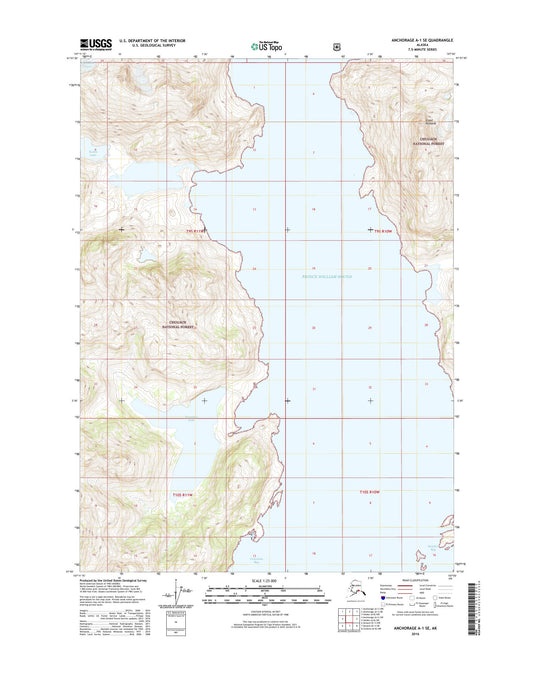 Anchorage A-1 SE Alaska US Topo Map Image