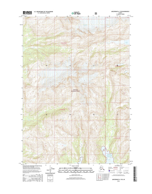 Anchorage A-1 SW Alaska US Topo Map Image