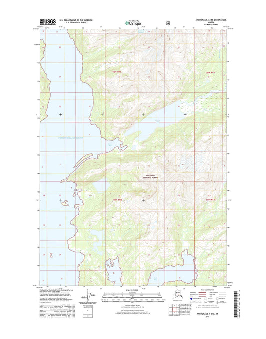 Anchorage A-2 SE Alaska US Topo Map Image