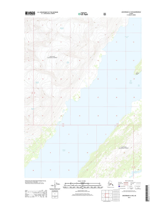Anchorage A-3 NE Alaska US Topo Map Image