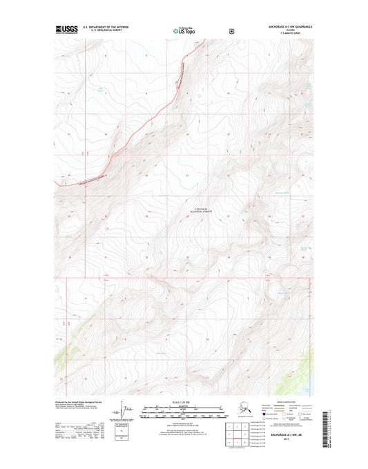 Anchorage A-3 NW Alaska US Topo Map Image