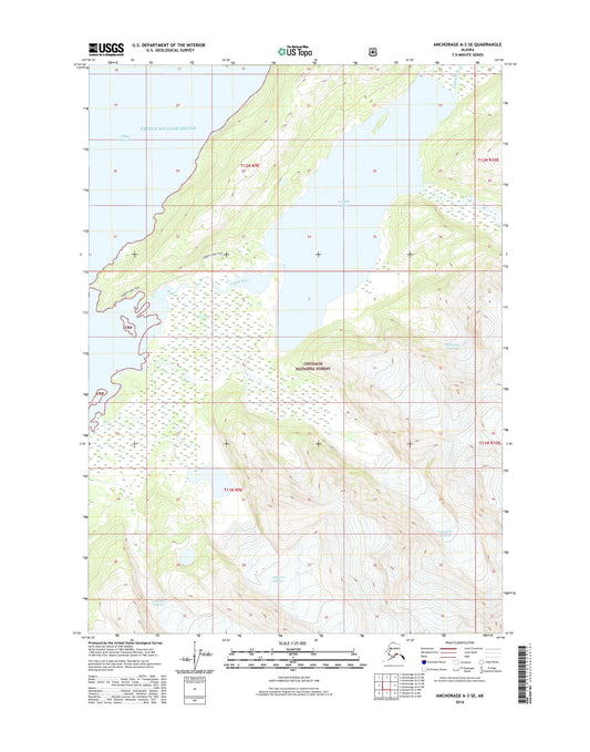 Anchorage A-3 SE Alaska US Topo Map Image