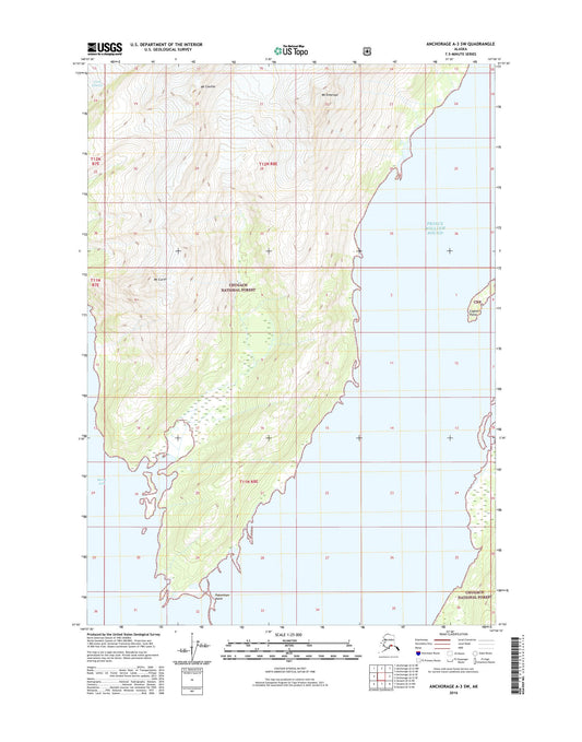 Anchorage A-3 SW Alaska US Topo Map Image