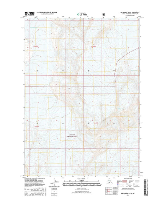 Anchorage A-5 SE Alaska US Topo Map Image