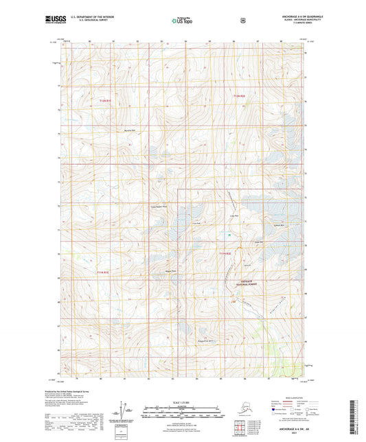 Anchorage A-6 SW Alaska US Topo Map Image