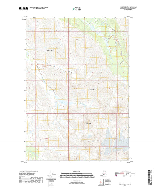Anchorage A-7 NE Alaska US Topo Map Image