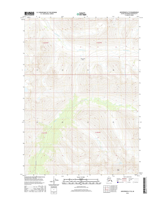 Anchorage A-7 SE Alaska US Topo Map Image