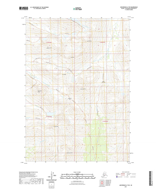 Anchorage A-7 SW Alaska US Topo Map Image