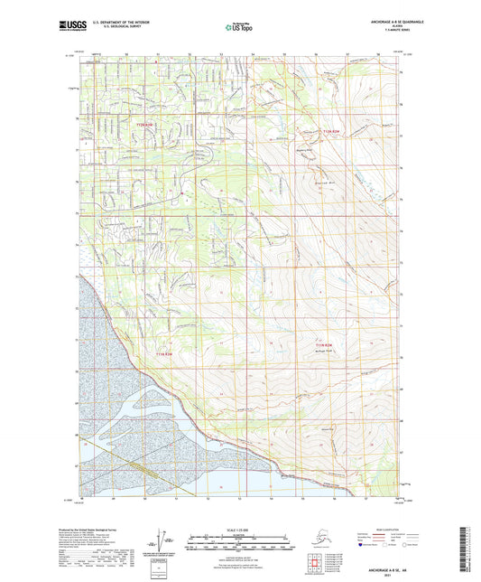 Anchorage A-8 SE Alaska US Topo Map Image