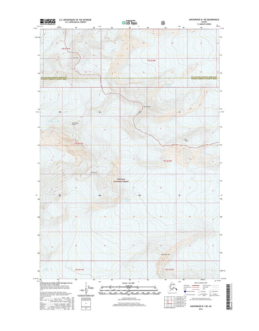 Anchorage B-1 NE Alaska US Topo Map Image
