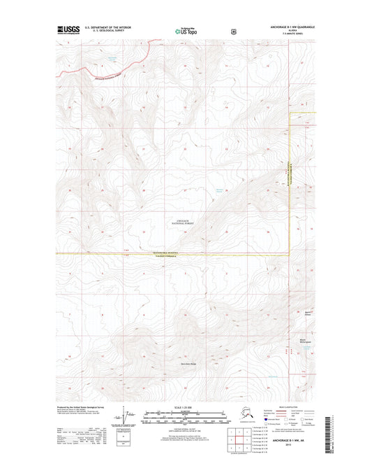 Anchorage B-1 NW Alaska US Topo Map Image