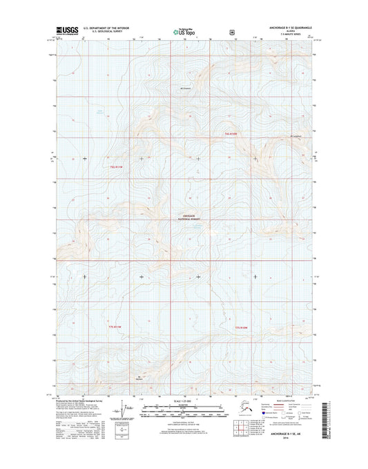 Anchorage B-1 SE Alaska US Topo Map Image