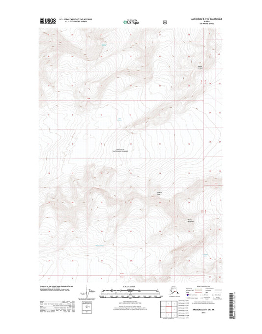 Anchorage B-1 SW Alaska US Topo Map Image