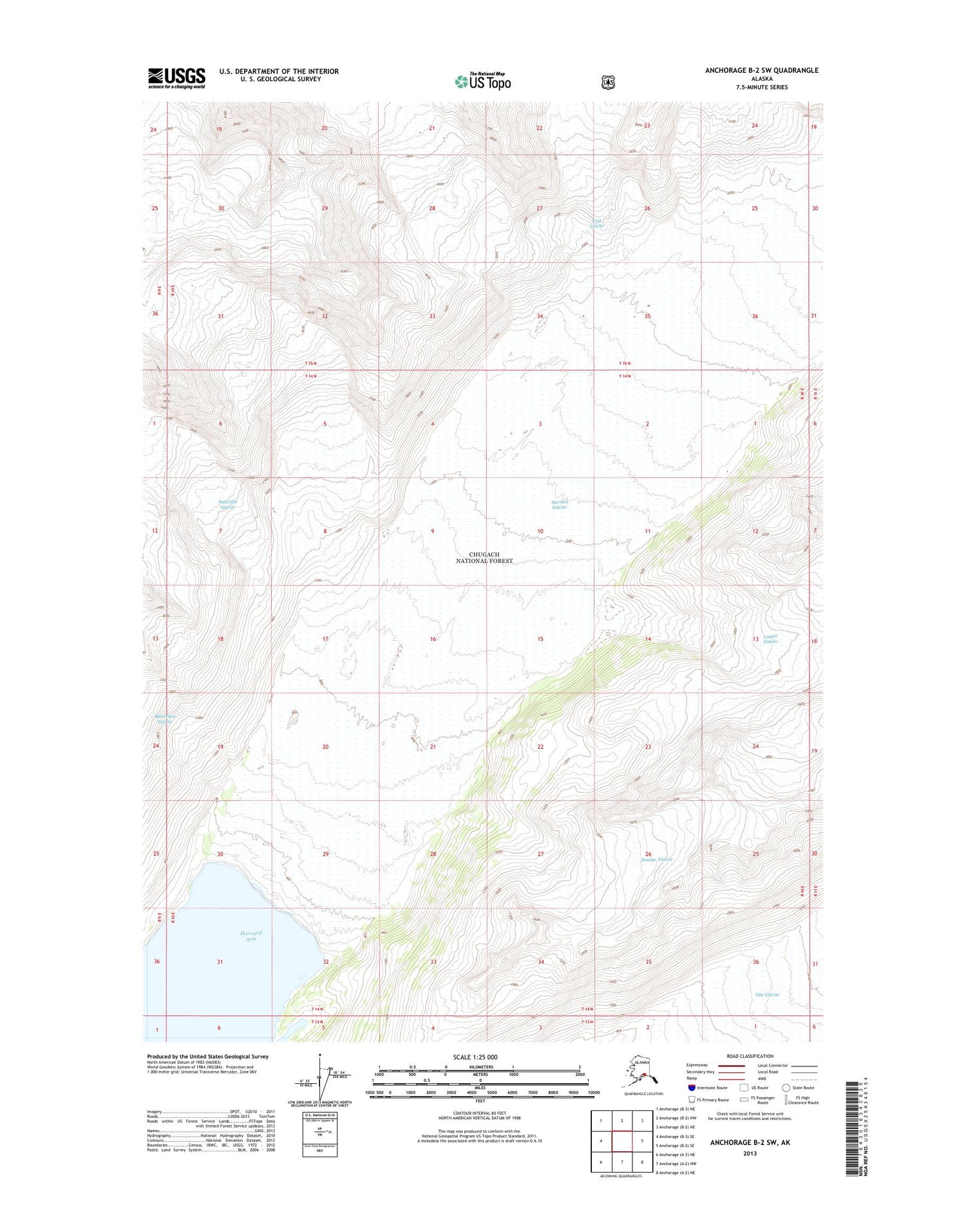 Anchorage B-2 SW Alaska US Topo Map Image