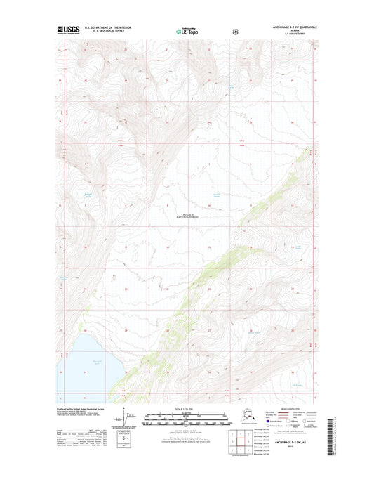 Anchorage B-2 SW Alaska US Topo Map Image