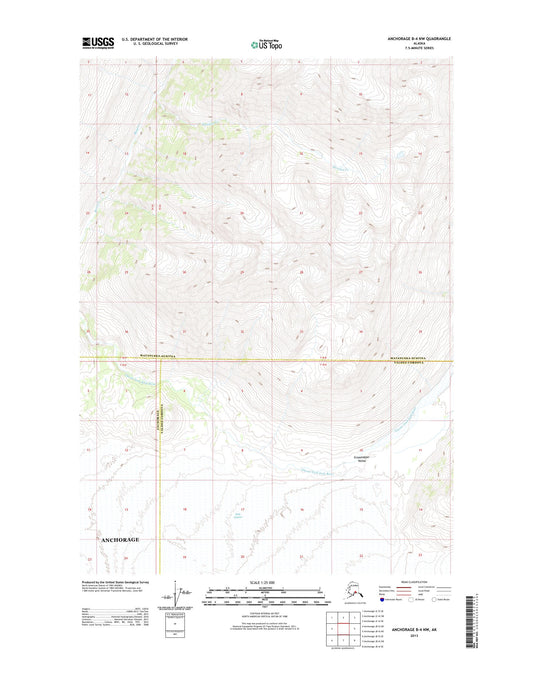 Anchorage B-4 NW Alaska US Topo Map Image