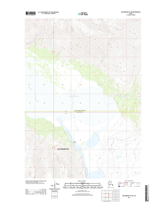 Anchorage B-5 NE Alaska US Topo Map Image