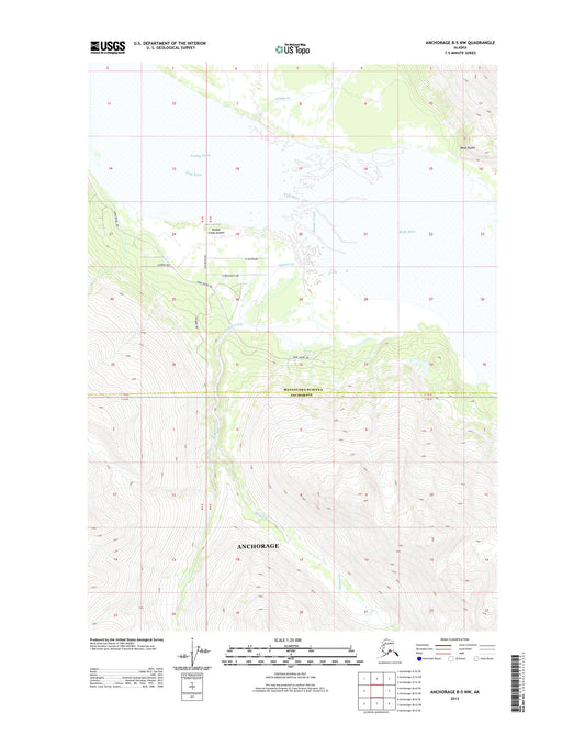 Anchorage B-5 NW Alaska US Topo Map Image