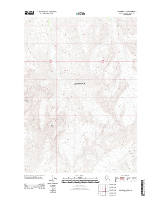 Anchorage B-5 SW Alaska US Topo Map Image