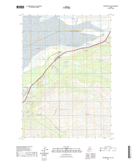Anchorage B-7 NE Alaska US Topo Map Image