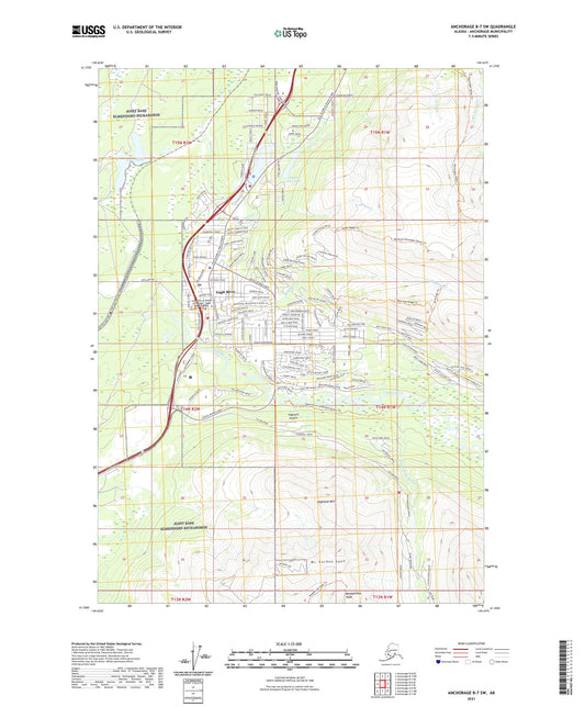 Anchorage B-7 SW Alaska US Topo Map Image