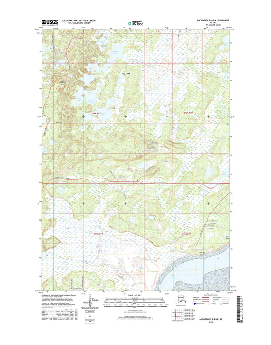 Anchorage B-8 NW Alaska US Topo Map Image