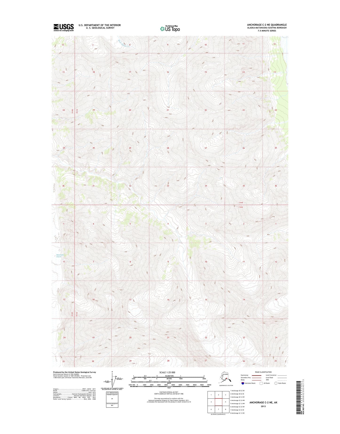 Anchorage C-2 NE Alaska US Topo Map Image
