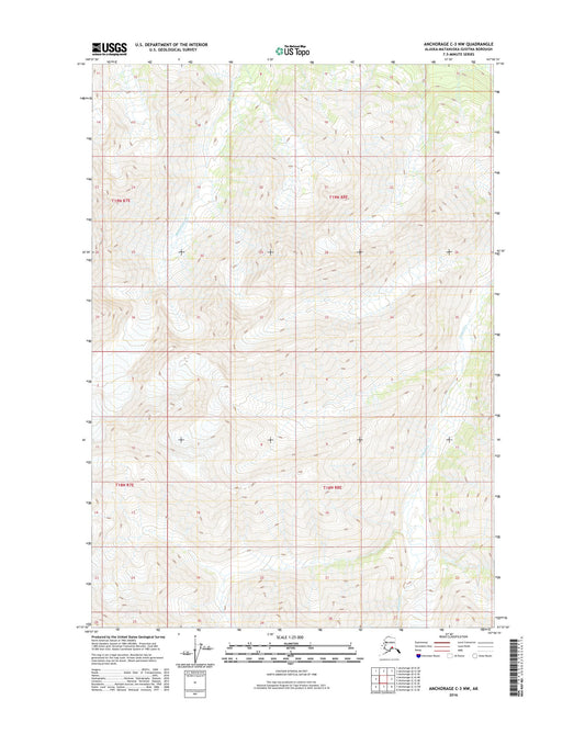 Anchorage C-3 NW Alaska US Topo Map Image