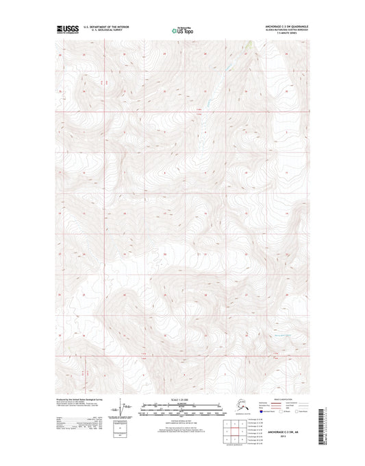 Anchorage C-3 SW Alaska US Topo Map Image