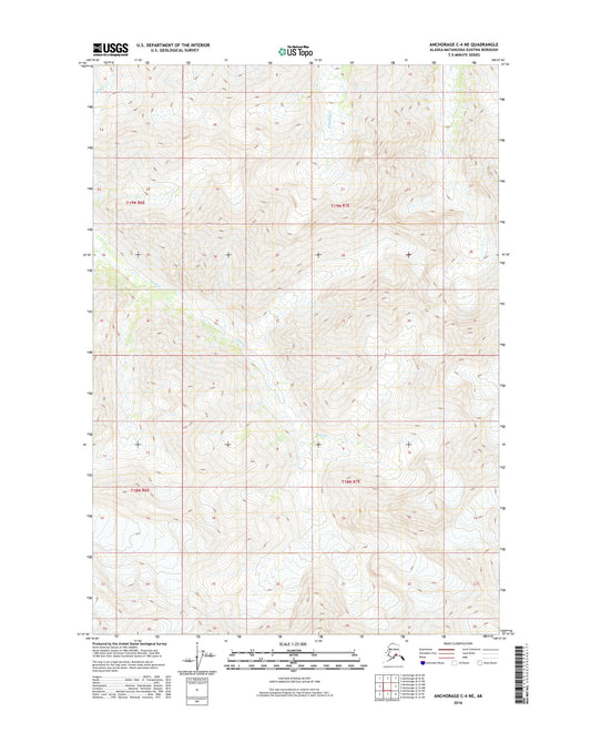 Anchorage C-4 NE Alaska US Topo Map Image