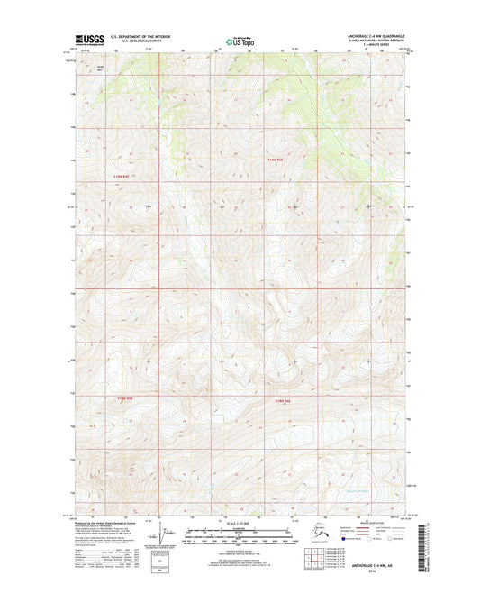 Anchorage C-4 NW Alaska US Topo Map Image