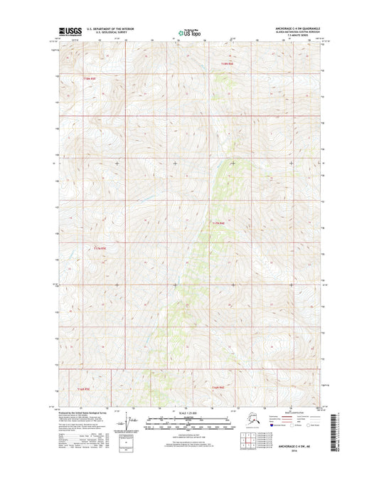 Anchorage C-4 SW Alaska US Topo Map Image