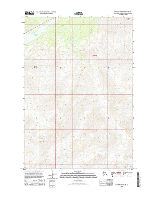 Anchorage C-5 NE Alaska US Topo Map Image