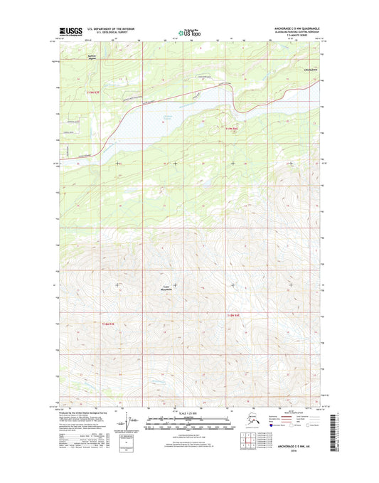 Anchorage C-5 NW Alaska US Topo Map Image