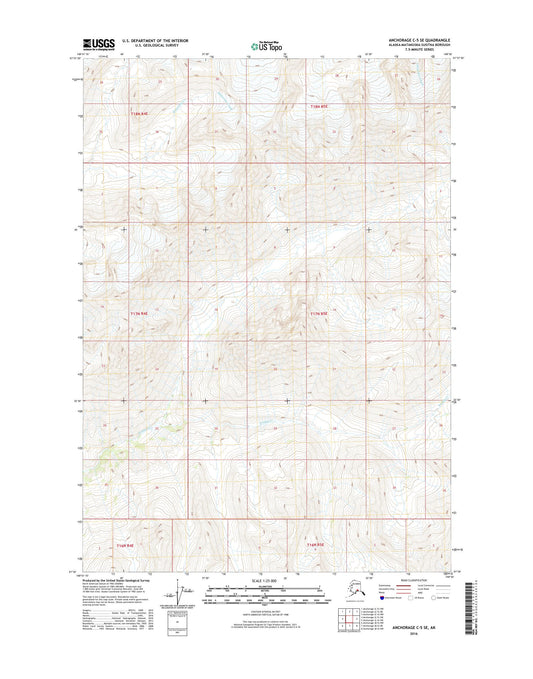 Anchorage C-5 SE Alaska US Topo Map Image