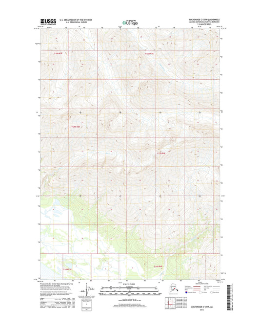 Anchorage C-5 SW Alaska US Topo Map Image