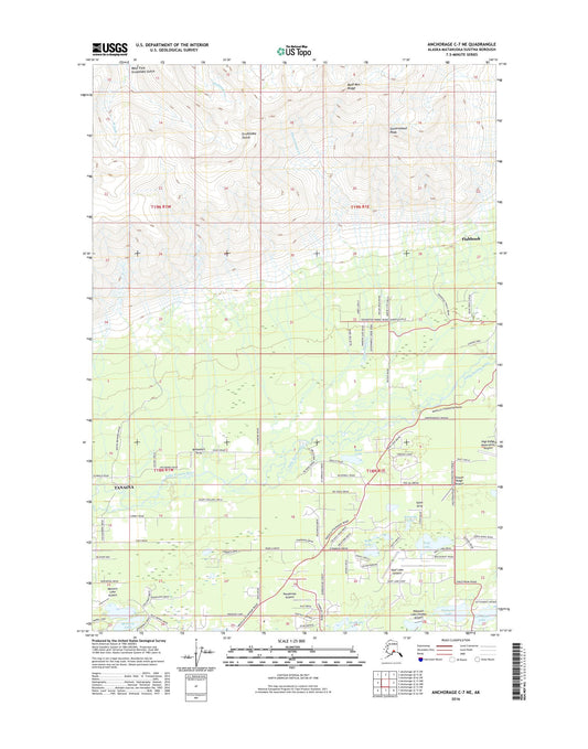 Anchorage C-7 NE Alaska US Topo Map Image